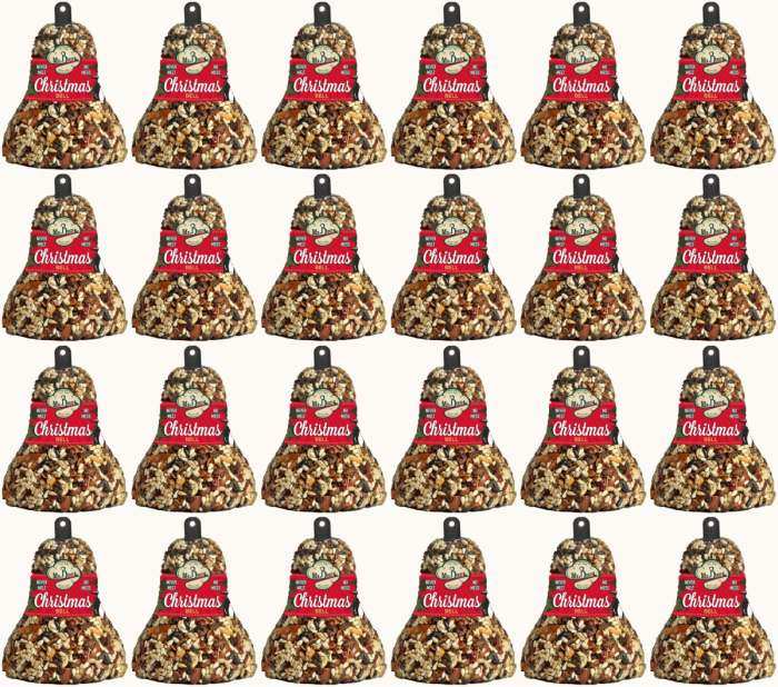 Christmas Fruit and Nut Seed Bell 14 oz. 24/Pack
